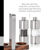 AdHoc Menage Classic Salt and Pepper Mill Gift Set - Salt & Pepper Seasoning Mill - Manual Mill Set with Ceramic Mechanism