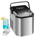 Countertop Ice Maker, 26 lbs in 24 Hours, 9 Bullet Ice Cubes Ready in 6 Mins, Portable Ice Machine with Handle, 2 Sizes Ice Cubes
