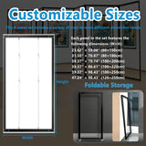4-Panel Movable Gallery Easel, Folding Metal Artwork Display Bracket, Multi-Functional Silver Exhibit Stand for Paintings, 126"x70.9" (320x180cm)