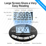 Hand Grip Strength Tester Trainer - Electronic Hand Dynamometer Forearm Grip Strengthener Exerciser Digital Training Gauge 265 Lbs 120 Kgs for Sport Home School Use HICHOR