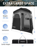 KingCamp Shower Tent, Portable Privacy Tent Outdoor Camping 1/2 Room Toilet Tents with Shower Bag & Dressing Room for Travel Beach Tailgate