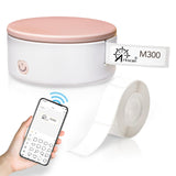 Arkscan M300 Portable Thermal Sticker Printer for Wireless Smart Phone Label Maker, Inkless and Rechargeable, Multiple Templates Fonts for Home, Office and Storage (Pink Round)