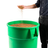 4 Pack 44 Gallon Green Round Commercial Trash Can With Lid And Dolly