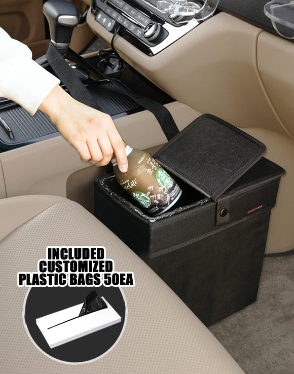 KMMOTORS Aladdin Sturdy Car Trash Can, Garbage Can, Trash Bags Included (Large) KMMOTORS