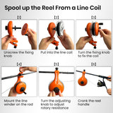 Pristis Fishing Line Winder, Reel Spooler with Unwinding System, Spool Holder with Handhold & Clamps, Anti-Twist Spooling Station, Adjustable Versatile Accessories for Baitcasting and Spinning Reel