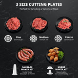 AIRMSEN Electric Meat Grinder & Tomato Sauce Press Maker with Strainer - Heavy Duty Food Mill Machine for Grinding Meat