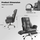 Big and Tall Office Chair, Flip Armrests for Pets & Cross Legged Sitting