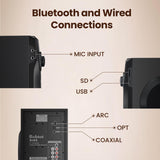 Bobtot Surround Sound System Home Theater Speakers - 700 Watts Peak Power 5.1/2.1Wired Stereo Speaker System 5.25" Subwoofer Strong Bass with Bluetooth ARC Optical Input
