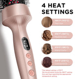 Infrared Thermal Brush Curling Brush for Blowout Look, Prizm 1.5 Inch Ionic Thermal Round Styler Tool Makes Hair Smoother Get Natural Curls, 4 Temps, 30s Fast Heating, Dual Voltage, Gold