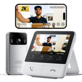 SwitchBot Video Doorbell Camera Wireless with Monitor, No Subscription, 4.3 Inch Screen, Battery Powered, Head-to-Toe View, 2K FHD, 2-Way Audio, Motion Detection, Works with Alexa/Goole/Home Assistant