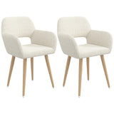 Home Office Desk Chair, Corduroy Vanity Chair 2PCS for Teen Girls, Beige