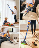 COTIAR Cordless Vacuum Cleaner, 650W 48KPA 60Min Wireless Vacuum for Home，Stick Vacuum with Green Light Anti-Tangle, Rechargeable Vacuum Cleaners for Pet Hair Carpet Hard Floors (Blue)