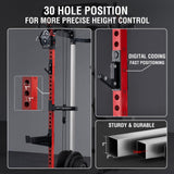 Mikolo Power Cage, 2000LB Power Rack with Independent Dual Pulley System, Multi-Function Home Gym Workout Machine for Cable Crossover (260LBS, Red)