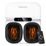MOUNTRAX Foot Massager Machine with Heat, Foot Massager for Plantar Fasciitis, Neuropathy Pain, Shiatsu Foot Massager with Remote, Fits Feet Up to Men Size 13 (White)
