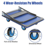 Olympia Tools Foldable Push Cart Dolly - 600 Lb. Capacity Heavy Duty Platform Truck