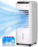 Uthfy Evaporative Air Cooler with 4 Modes, 3 Speed, 4.2 Gal Water Tank, 32" Swamp Cooler with 4 Ice Packs, 120° Oscillation, Remote, 12 H Timer, Portable Air Conditioner for Large Room, Office