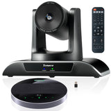 All-in-One Conference System 3X Optical Zoom PTZ Camera with Bluetooth Speakerphone Upgraded System Audio and Video Output Tenveo