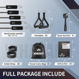 WHATAFIT Resistance Bands, Exercise Bands，Resistance Bands for Working Out, Work Out Bands with Handles for Men and Women Fitness, Strength Training Home Gym Equipment