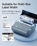 NIIMBOT 4 Inch Portable Thermal Label Maker, B4 Shipping Label Printer,Blue