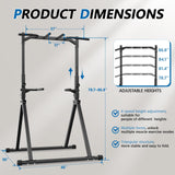 STACOO Foldable Pull Up Bar Pull Up Station,Power Tower with Triangular Structure, Multi-Functional Dip Station for Home Gym 300LB STACOO
