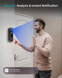 ZUMIMALL 2K Wireless Doorbell Camera No Subscription, Battery Powered