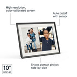 Aura HD Digital Picture Frame | Carver: The Best Frame for Gifting (Gravel Mat, 10")