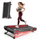 Jogwell Walking Pad Treadmill with 12%/20% Auto Incline, 43"x18" Extra-Wide