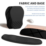 Gleamtide 2-in-1 Ergonomic Set, Wave Keyboard Wrist Rest and Massage Slope Mouse Pad Wrist Support, Rebound Memory Foam for Relieve Carpal Tunnel Syndrome and Wrist Pain (Black)