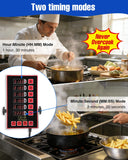 Commercial Kitchen Timer for Cooking, 6 Channel Timer Restaurant Kitchen Supplies, Heavy-Duty Timer - Stainless Steel | Digital LED Technology | Reminder Function | Loud Alarm