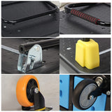 ruck Cart Foldable Push Hand Cart for Loading and Storage Platform Truck Trolley with 360 Degree Swivel Wheels Large