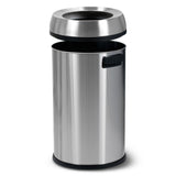 65 Liter Open Top Trash Can, Commercial Grade, Stainless Steel SIMPLI-MAGIC