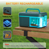 BOSPEWTSE Cordless Electric Lunch Box for Adults, 5.5 Cups Rechargeable Self Heating Lunch Box-Automatic Heating, Food Warmer with Memory Function & Automatic Keep Warm(Blue)