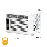 Whirlpool 6,000 BTU Window Air Conditioner with Dehumidifier, 115V, Window AC for Rooms up to 250 Sq. Ft., Living Room, Bedroom, or Kitchen, with Remote Control, Digital Display, and 24H-Timer, White