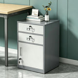 2 Drawer File Cabinet with Lock, Metal Filing Cabinet Document Organizer