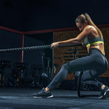 MECCANIXITY Battle Rope 30ft x 2 Inch Polyester Workout Rope Heavy Fitness Exercise Rope for Strength Training Home Gym Muscle Building, Black MECCANIXITY