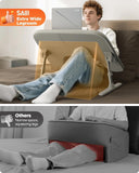 SAIJI Laptop Lap Desk for Bed & Couch with Soft Armrest, Bed Desk Table