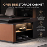 HHEvergreenEnsemble Executive Desk with Thickened Desktop (86.61IN)