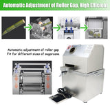 INTBUYING 110V Electric Sugarcane Juicer 800W Sugar Cane Juice Press Machine with Three 304 Stainless Steel Rollers, 2.4" Large Inlet, Max 660LB/H, Vertical Sugarcane Extractor for Home/Commercial
