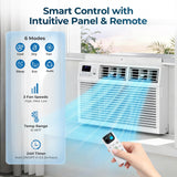 14,000 BTU Window Air Conditioner, 3-in-1 AC Unit with Dehumidifier for Large Room/Living Room Up to 700 Sq. Ft, Quiet & Energy Saving Window AC with Remote, 4 Fan Speeds, 24H Timer