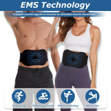 Ruszoaer FDA Cleared ABS Stimulator Muscle Toner, Ab Machine, Portable Abdominal Belt, Electronic Pulse Massager, Home Office Fitness Belt Workout Equipment (Blue)