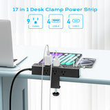 Desk Clamp Power Strip 10FT, Acozvin 40W Total Fast Charging Station