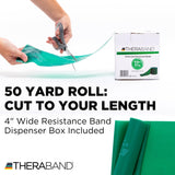THERABAND Resistance Band, Green, Heavy, 50-Yard Roll, Latex, Elastic Band for Exercise, Physical Therapy, Yoga, Pilates, Stretching, Home Workouts, Cut-to-Length, Color-Coded Levels