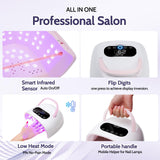 Shexnail UV LED Nail Lamp, Professional High Watt Gel Nail Lamp with Smart Sensor, Fast Curing 4 Timers Large Manicure Dryer for Gel Nails, Plug-in Nail Light with 57 Beads for Salon Home Gift Women