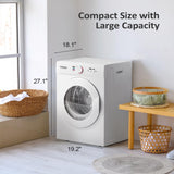 ROVSUN 1.8 Cu.Ft Portable Clothes Dryer, Front Load Dryer Machine, Compact Laundry Dryer with Stainless Steel Tub for Apartment, Home, Dorm (Classic Knob Control)