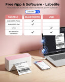 Phomemo Bluetooth Thermal Shipping Label Printer with Holder & 500pcs Label