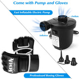 Standing Punching Bag for Adults with Pump and Gloves, 69'' Kick Boxing Bag with Stand Inflatable Freestanding Heavy Bag Kicking Bag for Training MMA Muay Thai Fitness YORWHIN