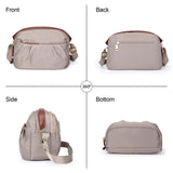Small Crossbody Bags for Women Multi-Pocket Shoulder Purse (Khaki Brown)