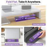 OMOTON LA10 360° Rotating Laptop Stand Riser Foldable for Desk, Purple