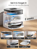 Lefant Robot Vacuum and Mop, 15000Pa Suction, 90-Day Self-Emptying, Auto Mop Washing&Drying, Obstacle Avoidance, All-in-One for Pet Hair Carpet, 5G WiFi Alexa/APP/iWatch Control, M3 White