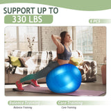 Hungdao 6 Pack Exercise Ball Bulk Inflatable Pregnancy & Workout Ball 22 Inch Heavy Duty Pilates Ball for Yoga Stretching Therapy Balance Physical Fitness(Blue)